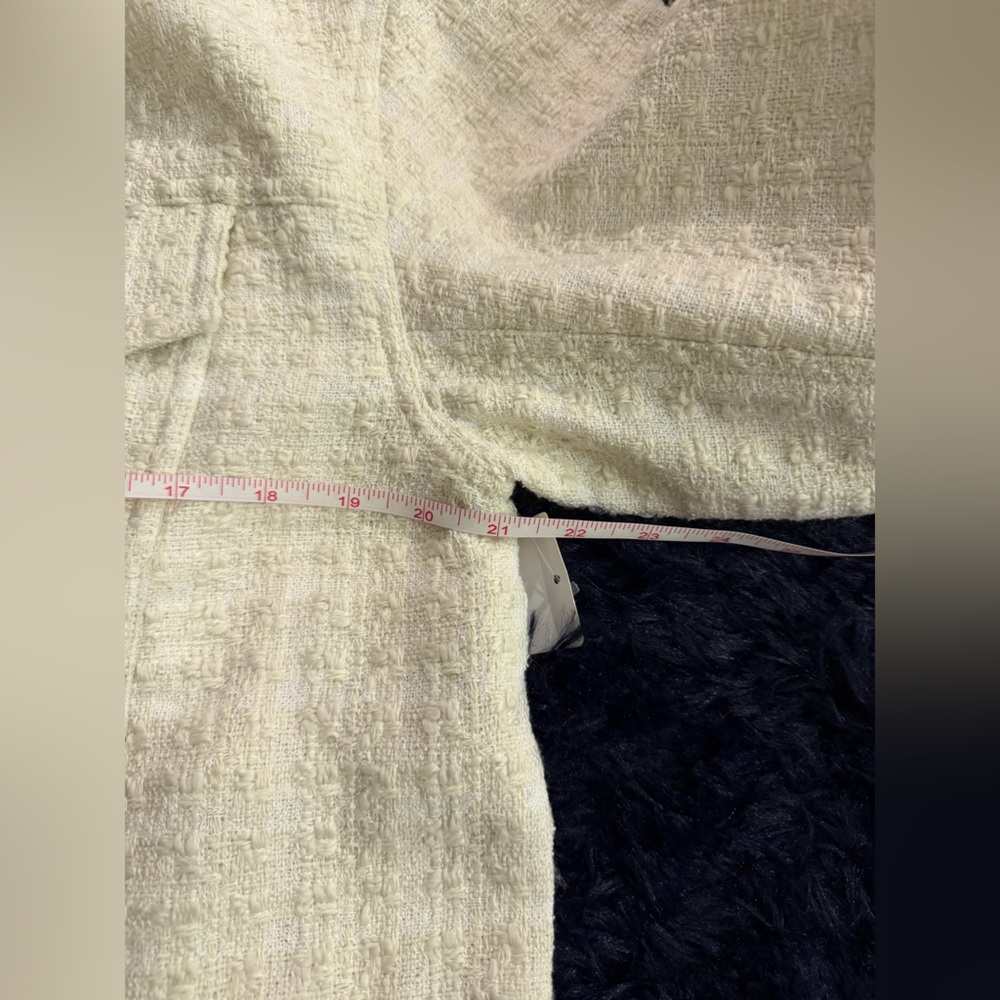 Open Edit Cream Textured Jacket - Picture 6 of 6